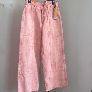American Bazi Pink Wash Patchwork Pants